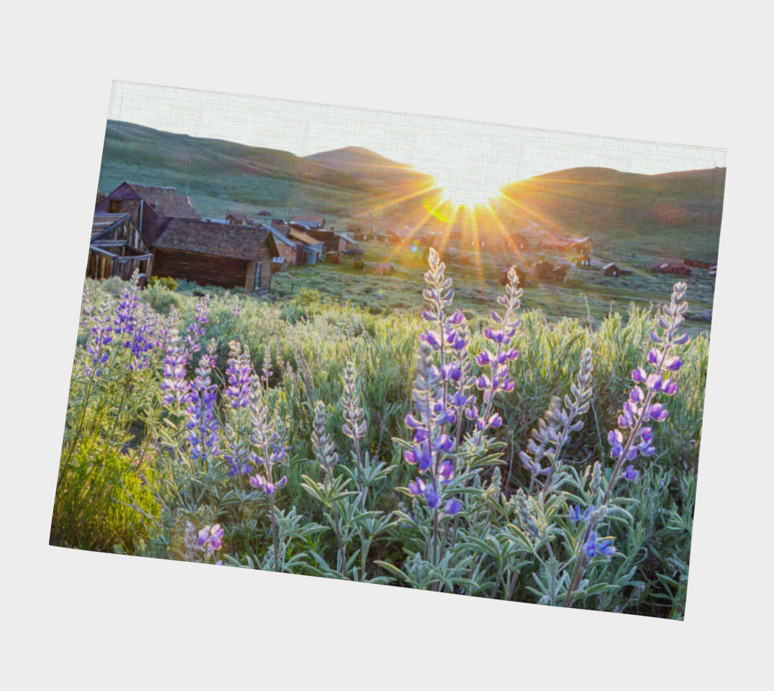 Bodie Sunrays on Purple Lupine Wildflowers Placemat