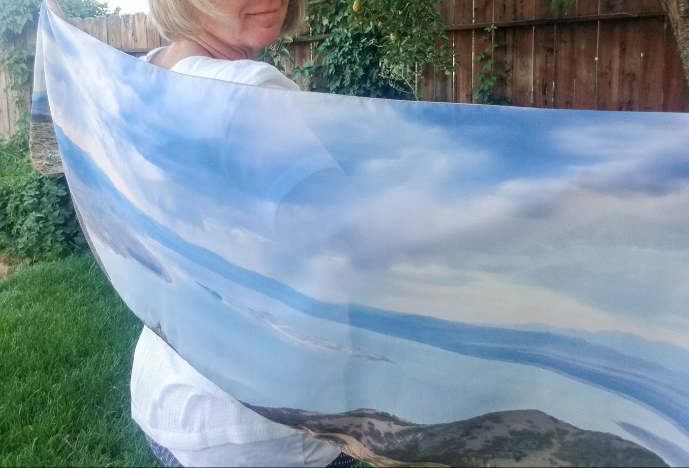 Summer Thunderstorm over Mono Lake - Long Scarf