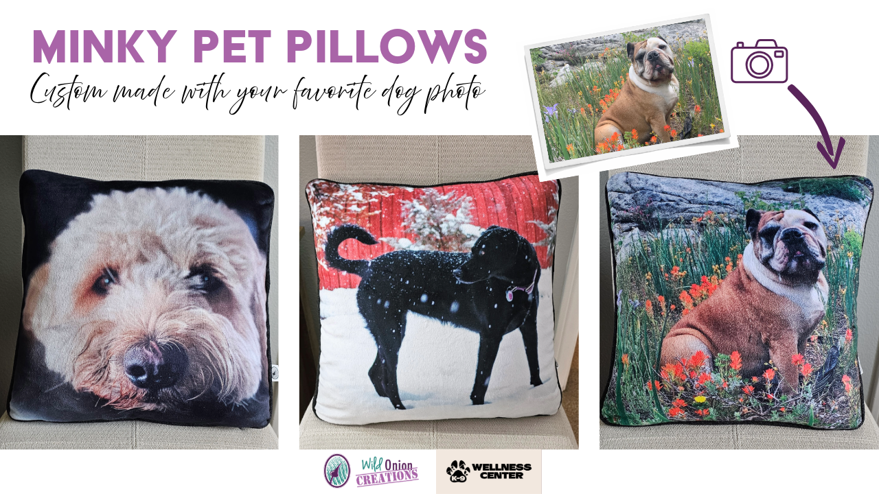 handcrafted minky pet pillows custom made with your favorite dog photo