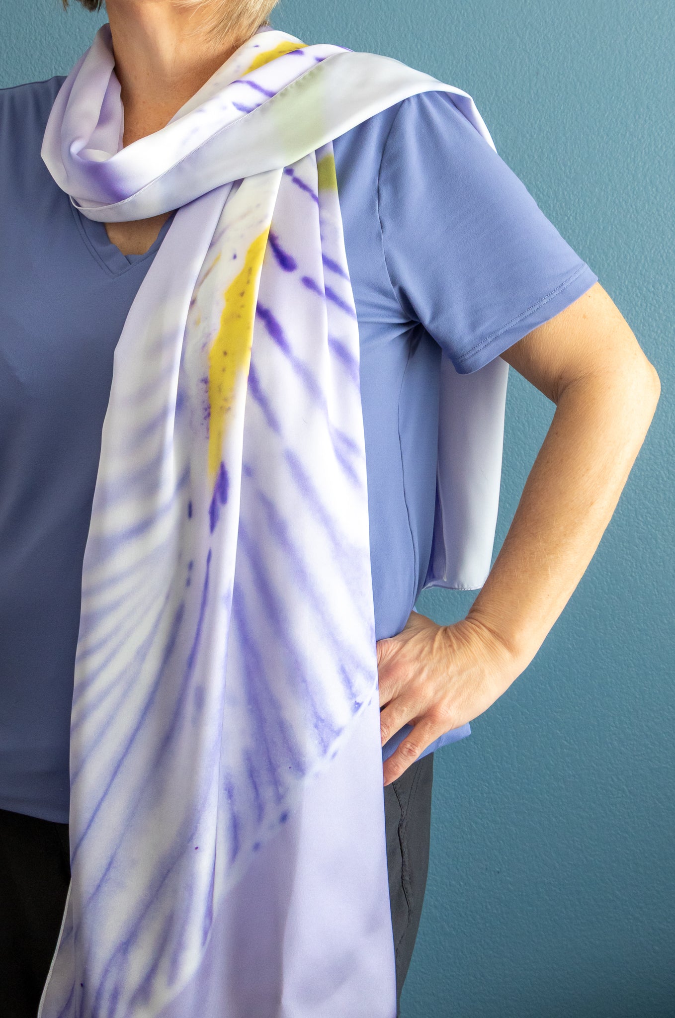Soft Wild Iris Purple - Long Scarf